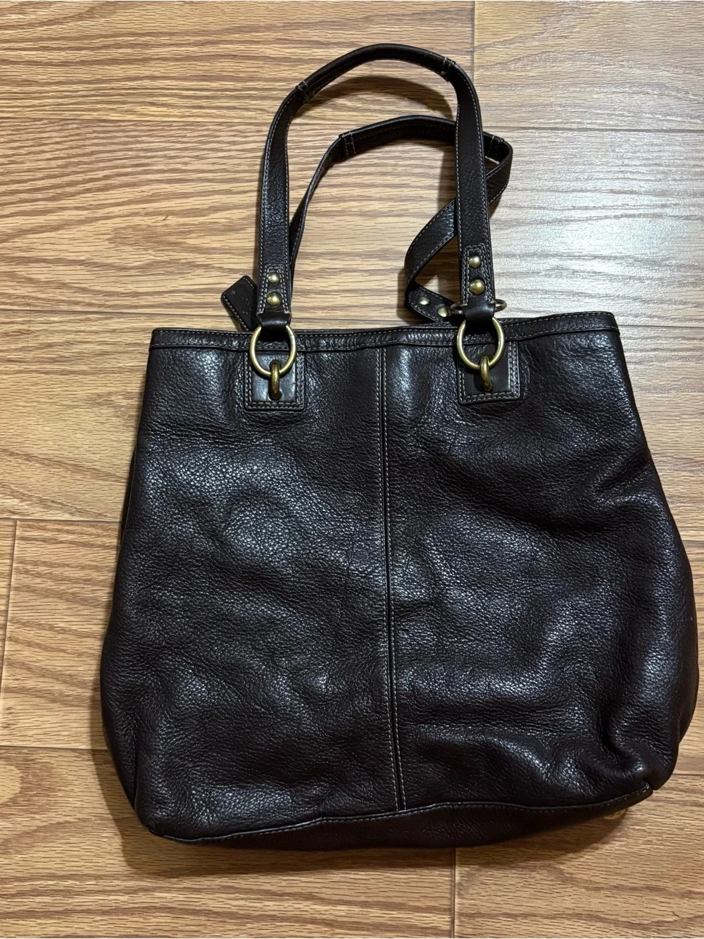 Coach Penelope Brown Pebbled Leather Shoulder Bag Purse